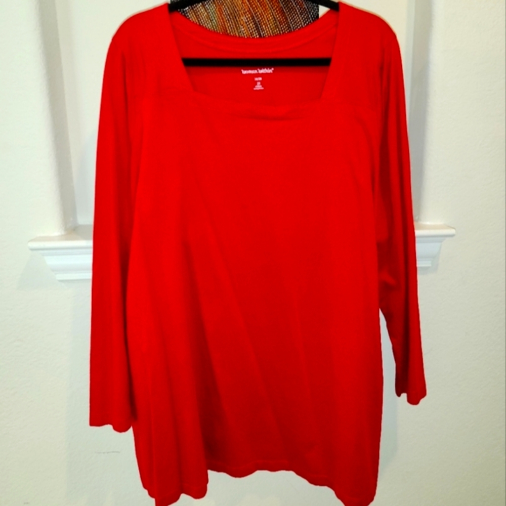 Red Blouse with Full Sleeves